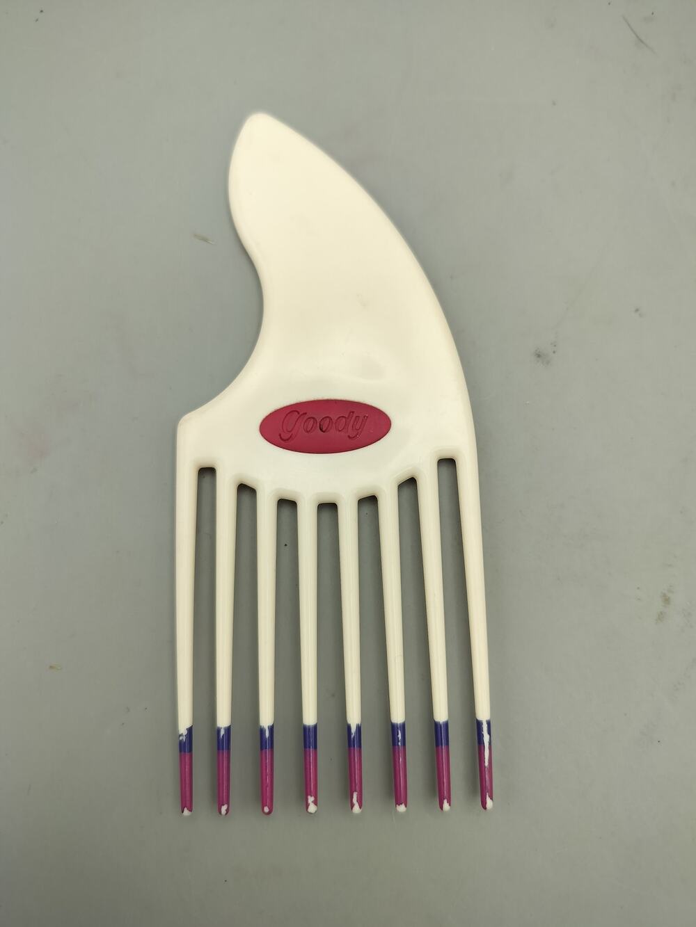VTG Goody Lift Comb Hair Pick w/ Handle Retro Hair Care Mini Pink USA Dipped
